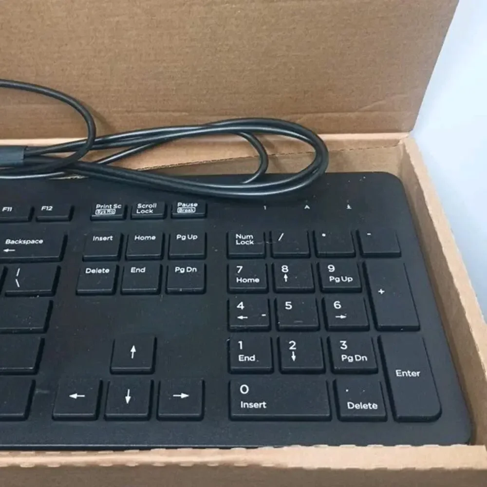 HP 803181-001 USB Slim Business Keyboard Black Wired QWERTY Windows Open Box